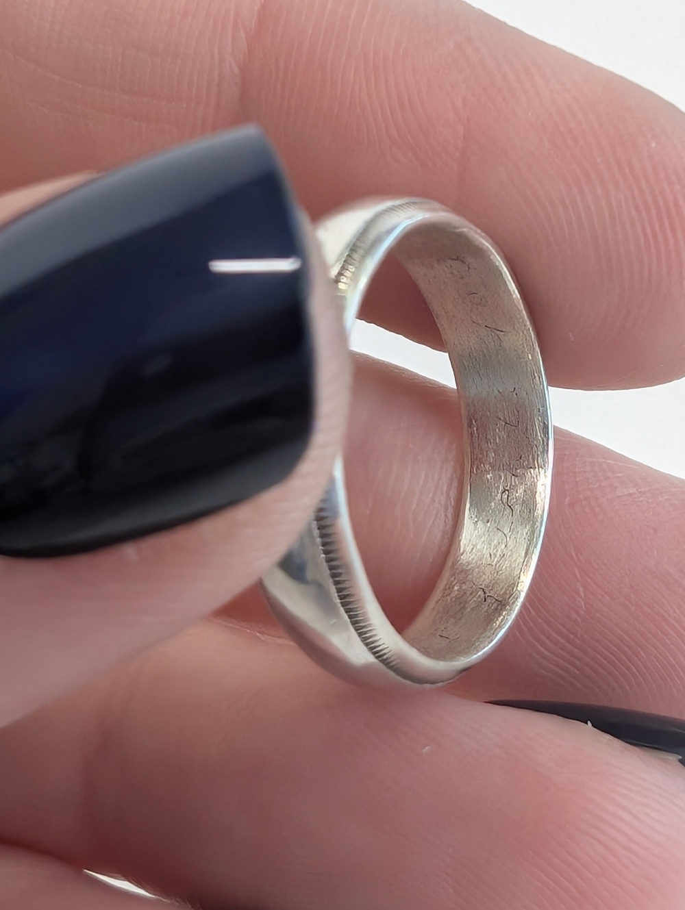 Vintage 925 Sterling Silver Milgrain Ring Wedding Band - Picture 11 of 11